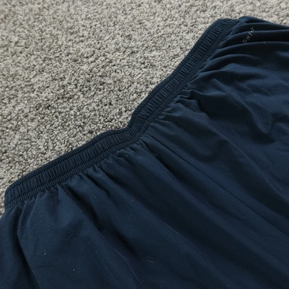 Nike Shorts Mens‎ L Blue Swoosh Drifit Running Drawstring Gym Workout Athletic